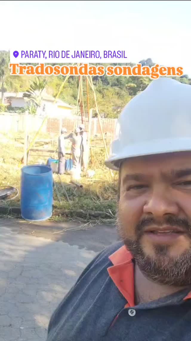 Sondagem SPT em área residencial em Paraty, Rio de Janeiro